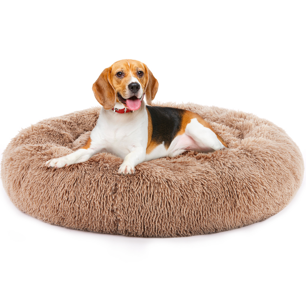Cloud Calming Bed™ – Anti-Slip Plush Donut Bed for Dogs & Cats