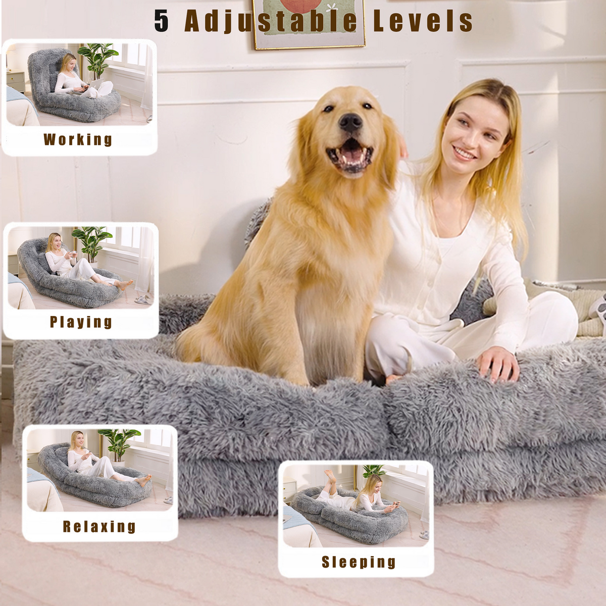 Cloud Lounge™ Human Dog Bed
